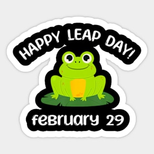 Happy Leap Day Year 2024 February 29th Funny Frog lovers Sticker